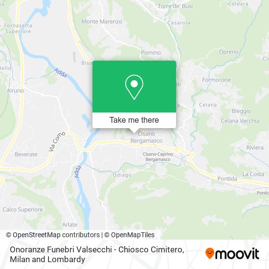 Onoranze Funebri Valsecchi - Chiosco Cimitero map
