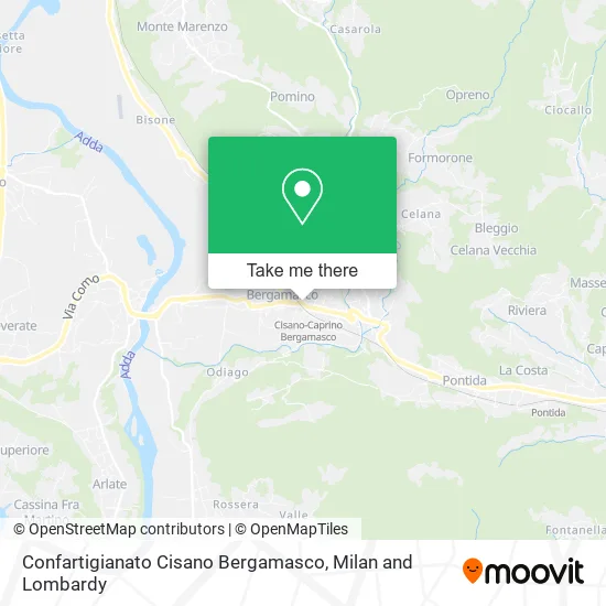 Confartigianato Cisano Bergamasco map