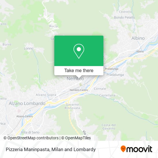 Pizzeria Maninpasta map