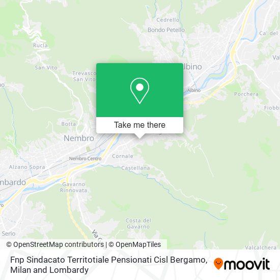 Fnp Sindacato Territotiale Pensionati Cisl Bergamo map