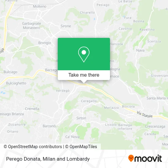 Perego Donata map