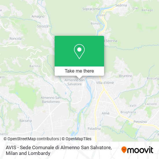 AVIS - Sede Comunale di Almenno San Salvatore map