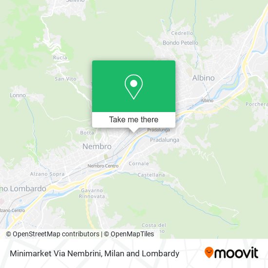 Minimarket Via Nembrini map