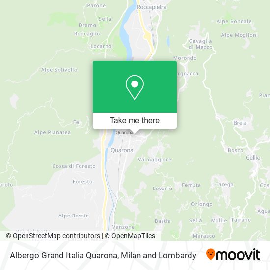 Albergo Grand Italia Quarona map