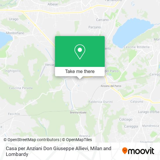 Casa per Anziani Don Giuseppe Allievi map