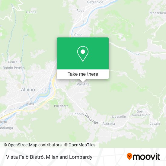 Vista Falò Bistró map