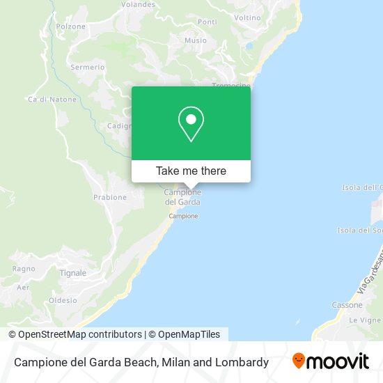 Campione del Garda Beach map