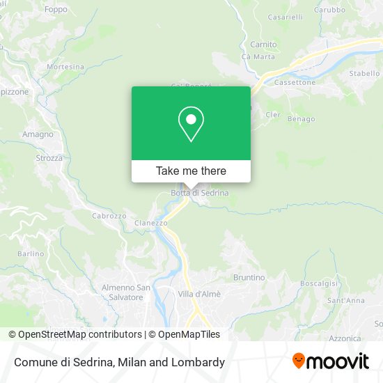 Comune di Sedrina map