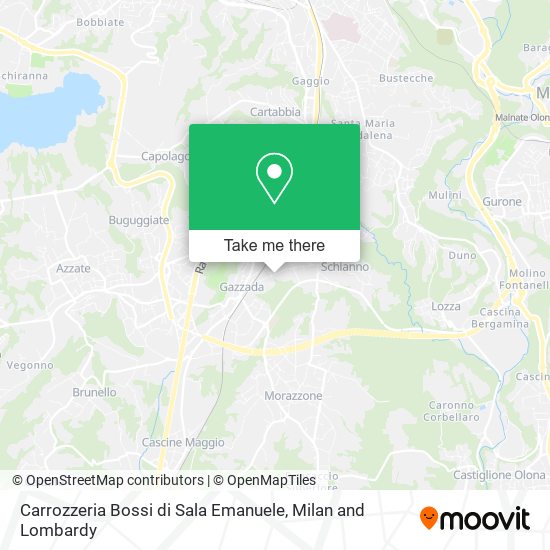 Carrozzeria Bossi di Sala Emanuele map