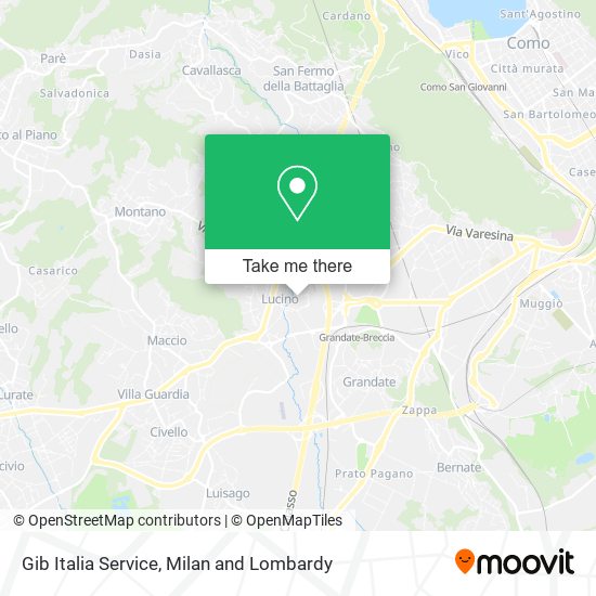 Gib Italia Service map
