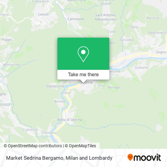 Market Sedrina Bergamo map