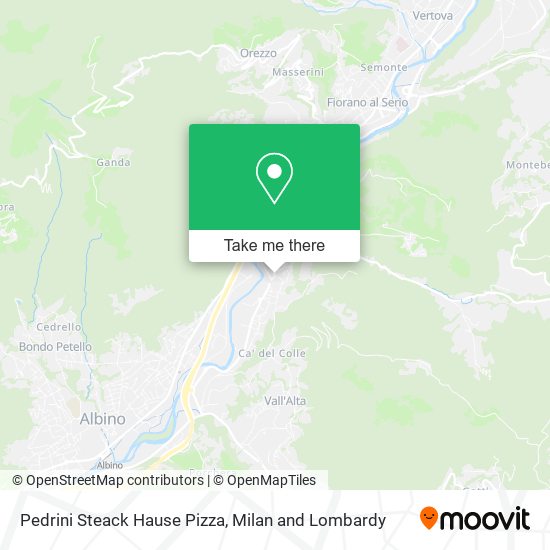 Pedrini Steack Hause Pizza map