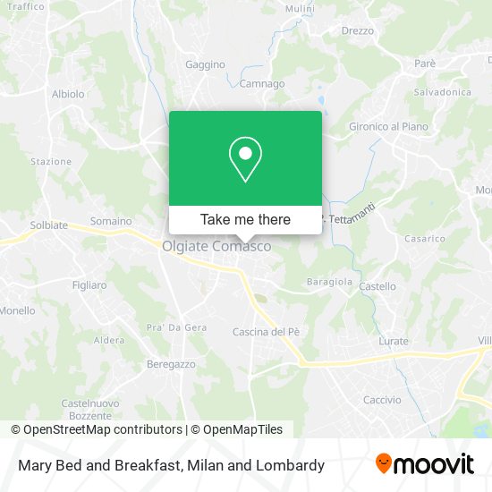 Mary Bed and Breakfast map