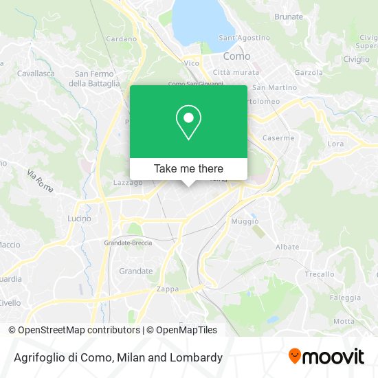 Agrifoglio di Como map