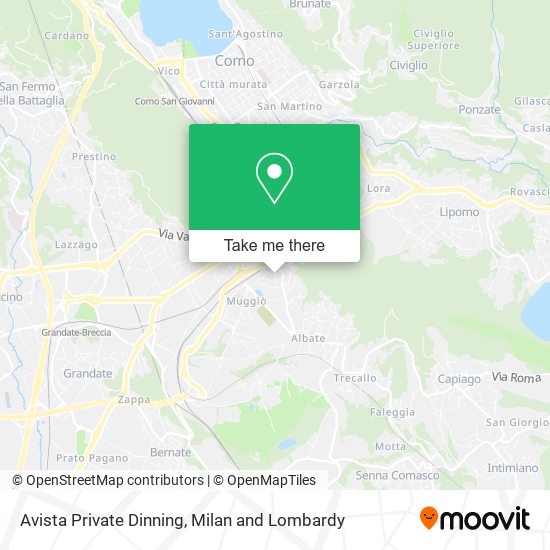 Avista Private Dinning map