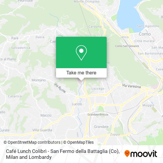 Café Lunch Colibrì - San Fermo della Battaglia map
