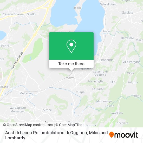 Asst di Lecco Poliambulatorio di Oggiono map