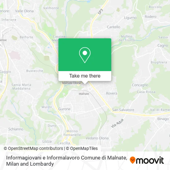 Informagiovani e Informalavoro Comune di Malnate map