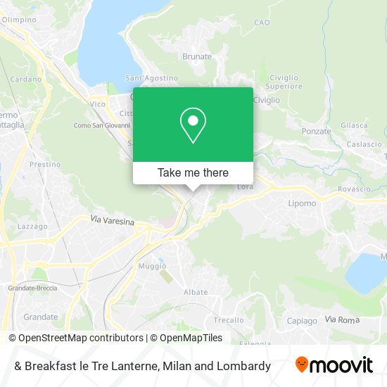 & Breakfast le Tre Lanterne map
