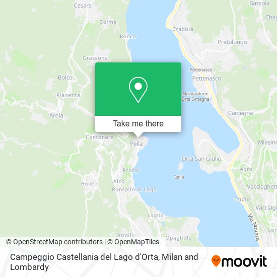 Campeggio Castellania del Lago d'Orta map