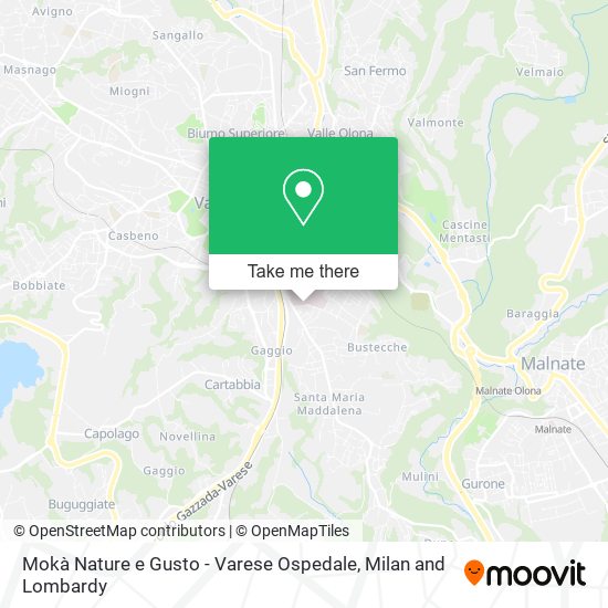 Mokà Nature e Gusto - Varese Ospedale map