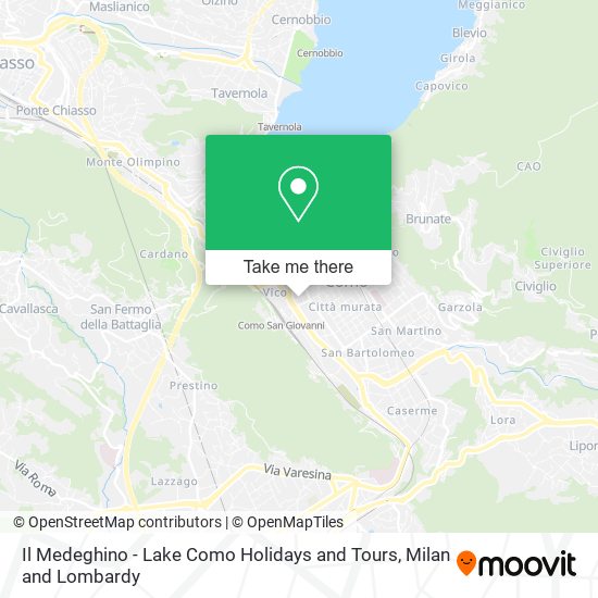 Il Medeghino - Lake Como Holidays and Tours map