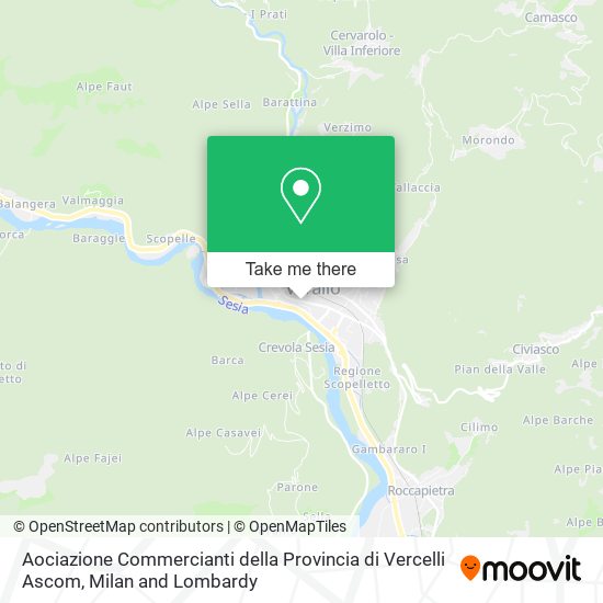Aociazione Commercianti della Provincia di Vercelli Ascom map