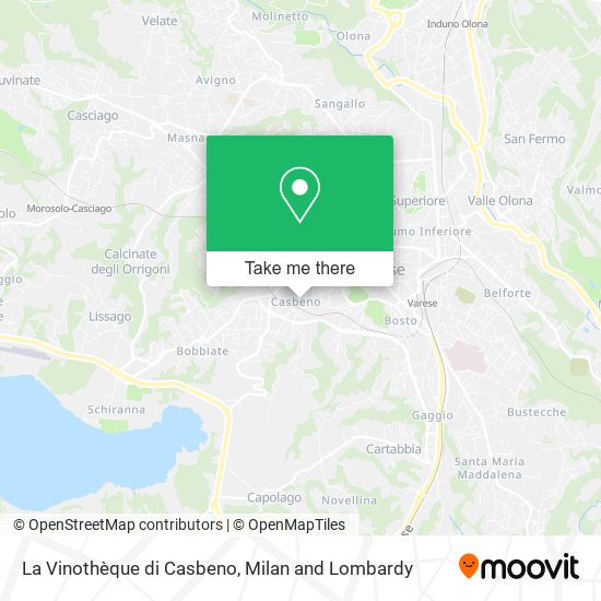 La Vinothèque di Casbeno map