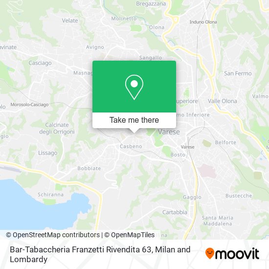Bar-Tabaccheria Franzetti Rivendita 63 map