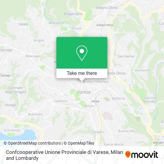 Confcooperative Unione Provinciale di Varese map