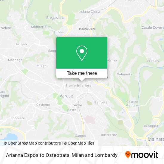 Arianna Esposito Osteopata map