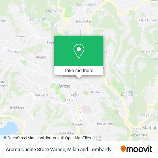 Arcrea Cucine Store Varese map