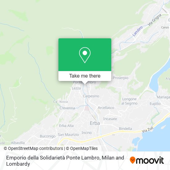 Emporio della Solidarietà Ponte Lambro map