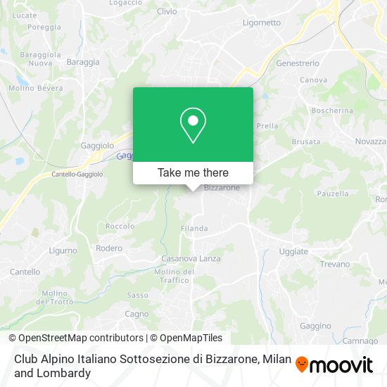 Club Alpino Italiano Sottosezione di Bizzarone map