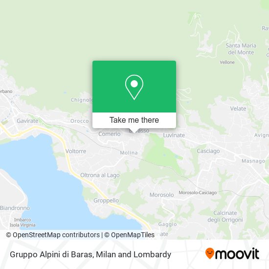 Gruppo Alpini di Baras map