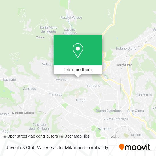 Juventus Club Varese Jofc map