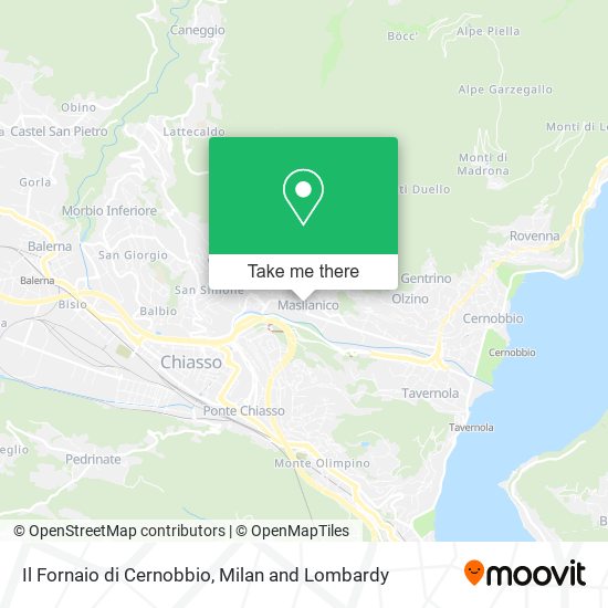 Il Fornaio di Cernobbio map