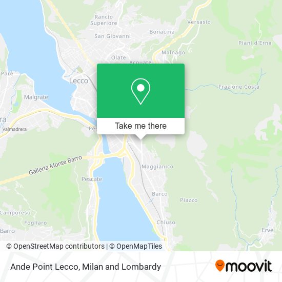 Ande Point Lecco map