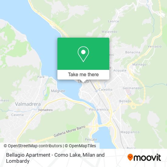 Bellagio Apartment - Como Lake map