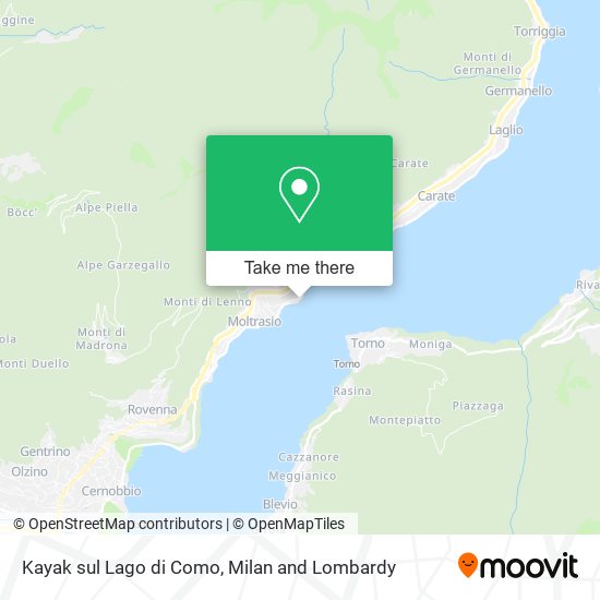 Kayak sul Lago di Como map
