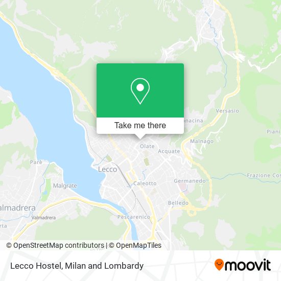 Lecco Hostel map