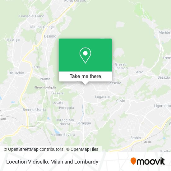 Location Vidisello map