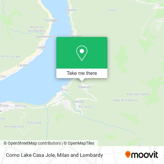 Como Lake Casa Jole map