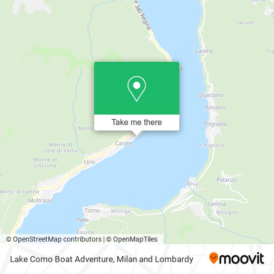 Lake Como Boat Adventure map