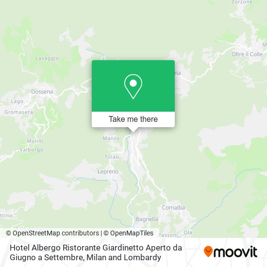 Hotel Albergo Ristorante Giardinetto Aperto da Giugno a Settembre map