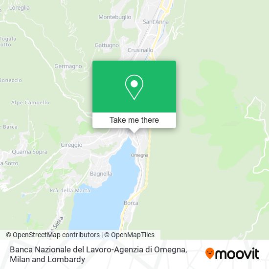 Banca Nazionale del Lavoro-Agenzia di Omegna map