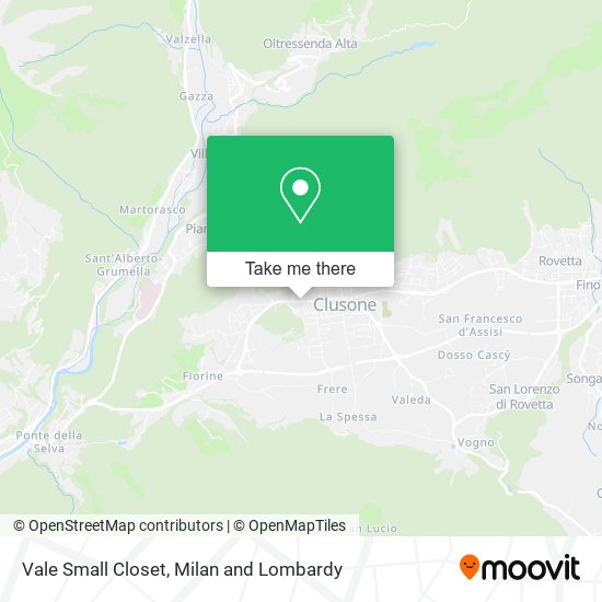 Vale Small Closet map