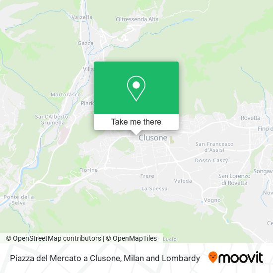 Piazza del Mercato a Clusone map