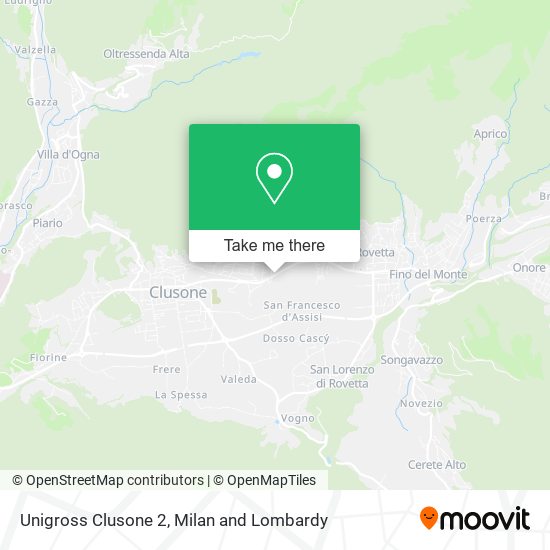 Unigross Clusone 2 map