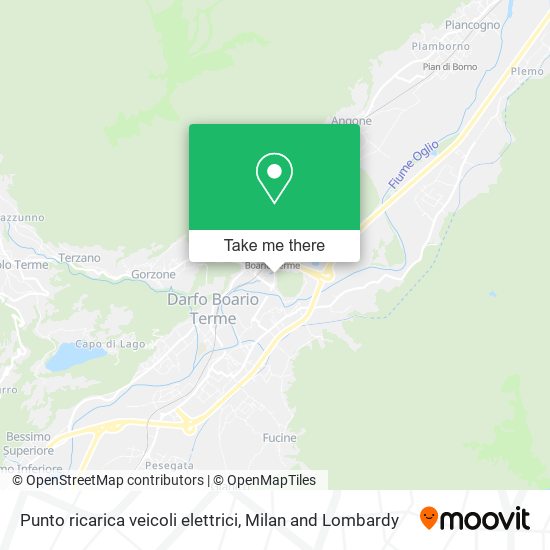 Punto ricarica veicoli elettrici map